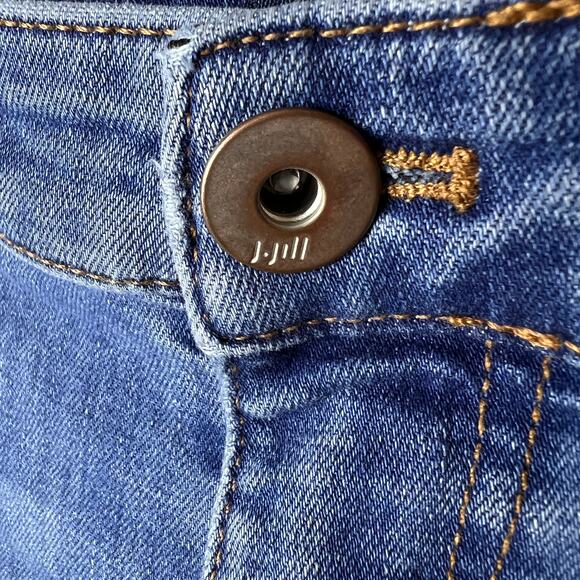 J Jill Jeans Womens Size 10 High Rise Straight Leg Patch Pockets Cuffed Comfort - Picture 8 of 16